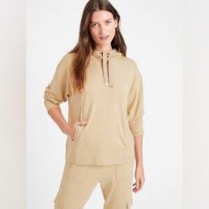 Banana Republic Baby Terry Hoodie Sweatshirt Beige Size XS